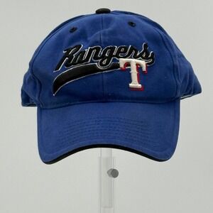 Twins Enterprise Texas Rangers MLB Baseball Hat Blue Black Adjustable Strapback